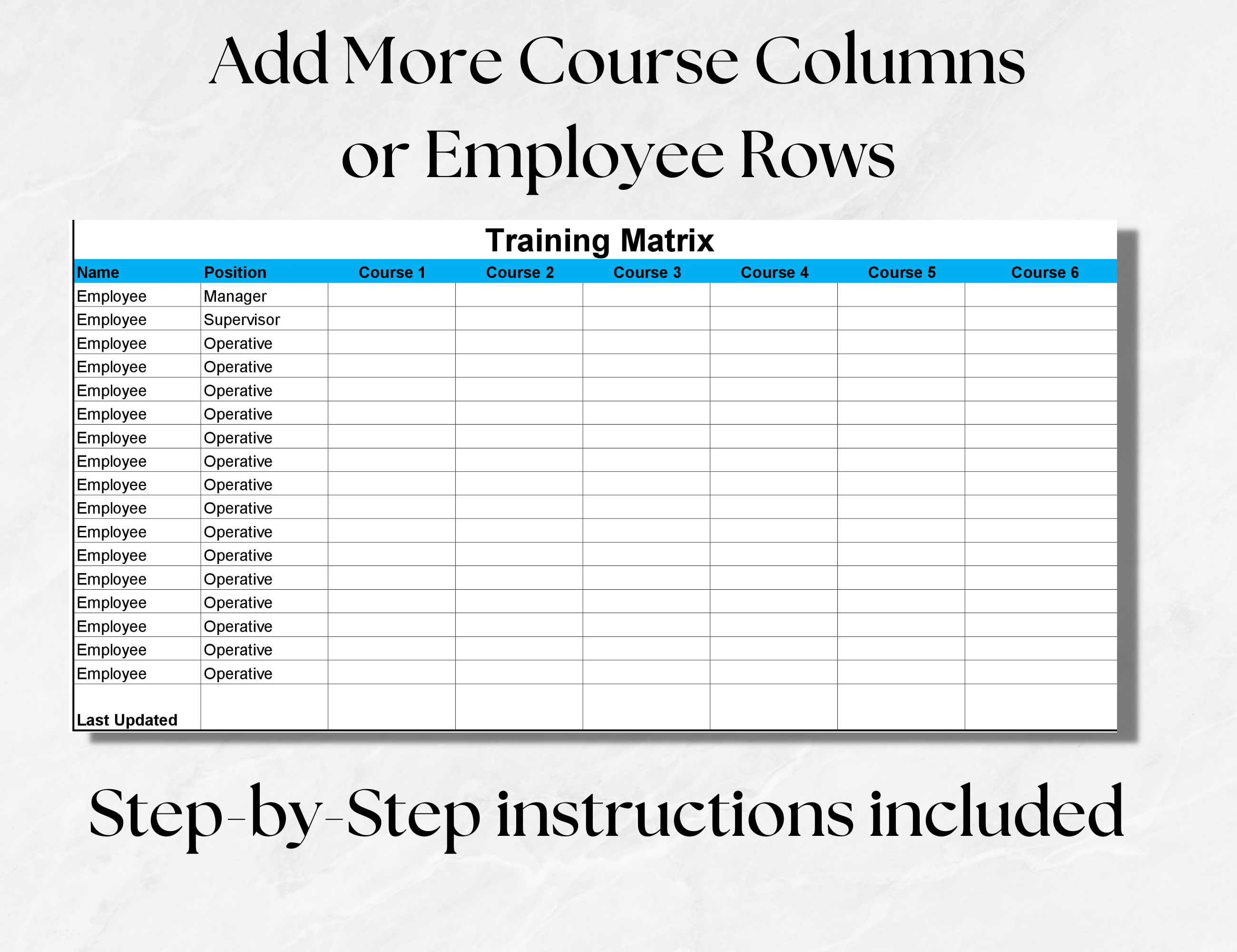 Employee Training Tracker – Colour-Coded Expiry Excel Spreadsheet