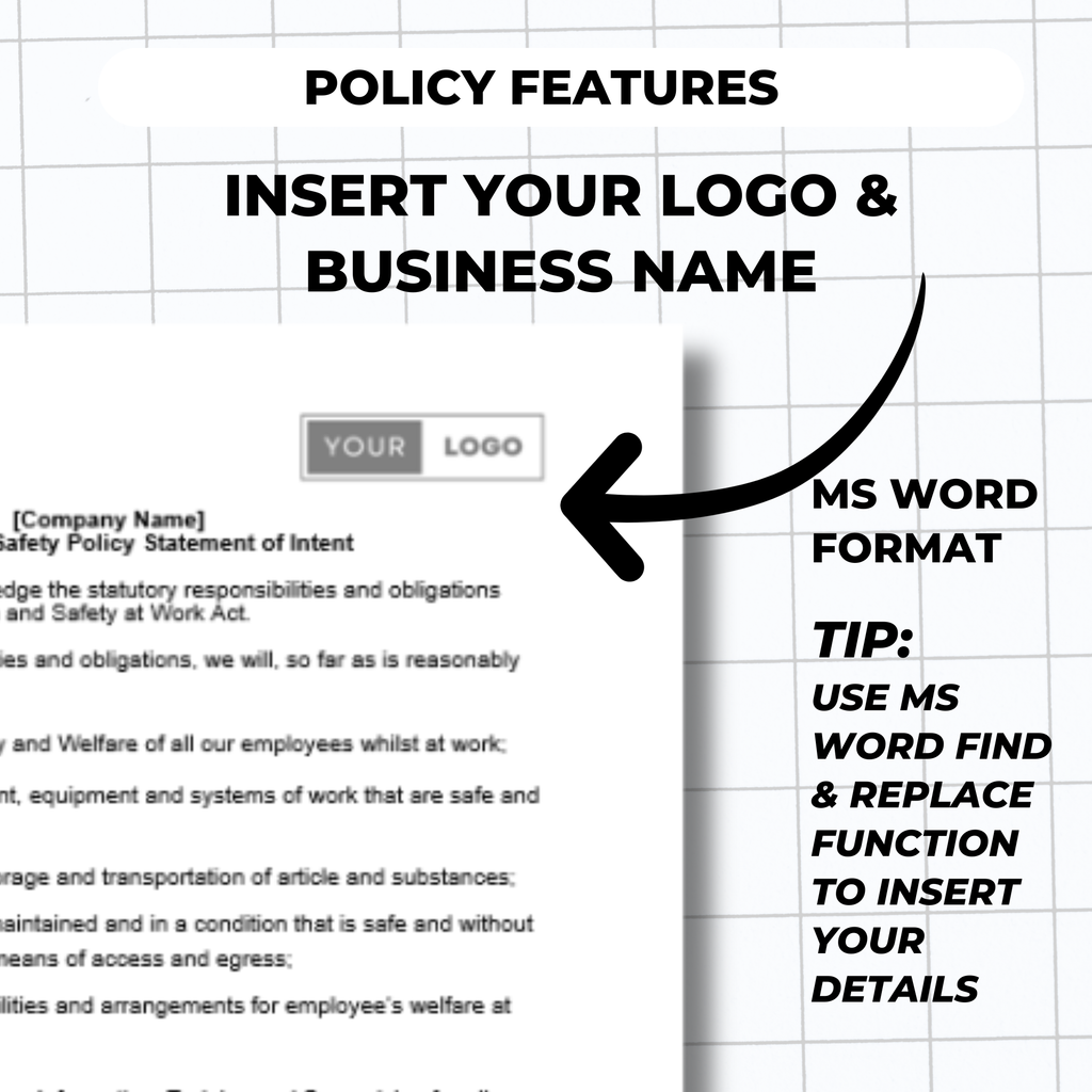 Health & Safety Policy Template – Editable Word Document