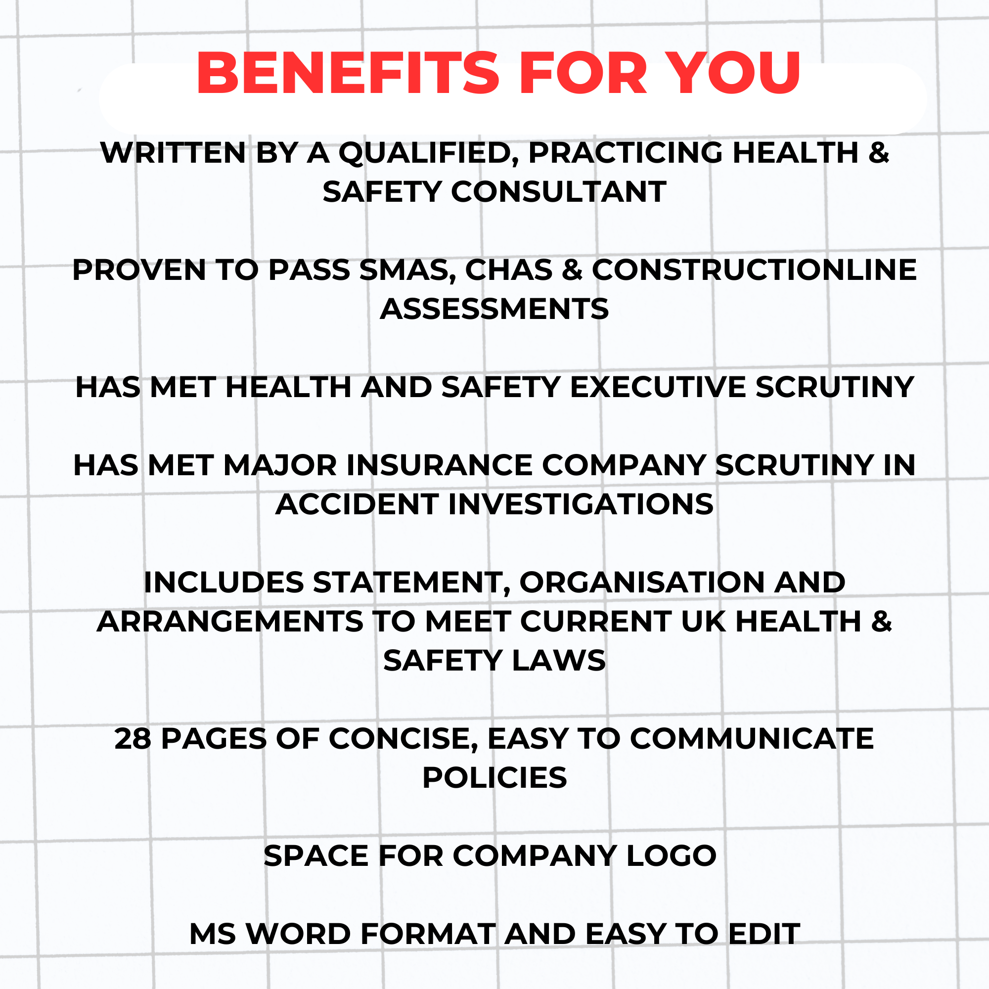 Health & Safety Policy Template – Editable Word Document