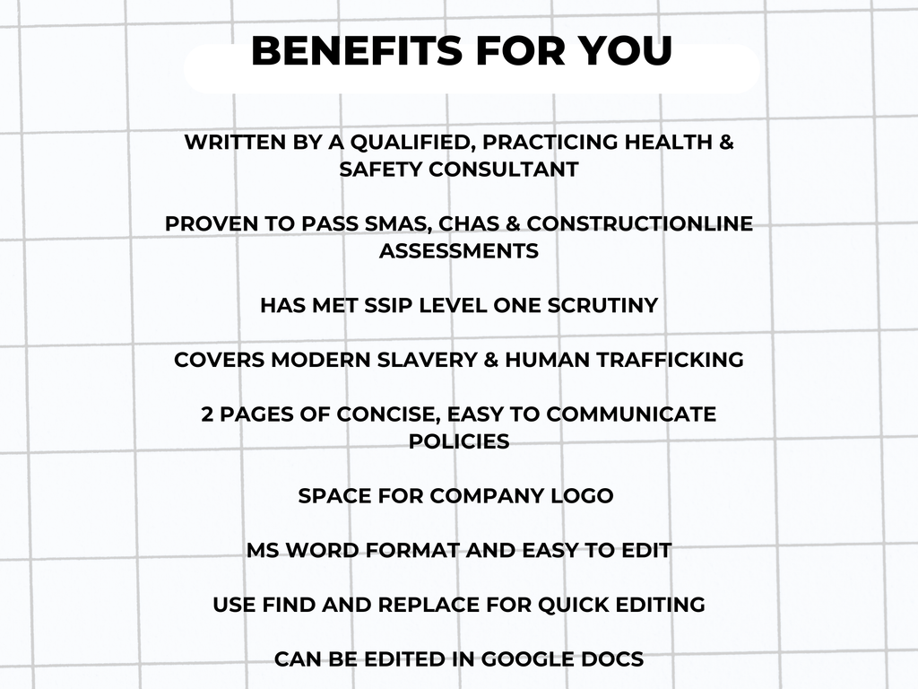 Modern Slavery Policy Template – UK Compliance Word Document