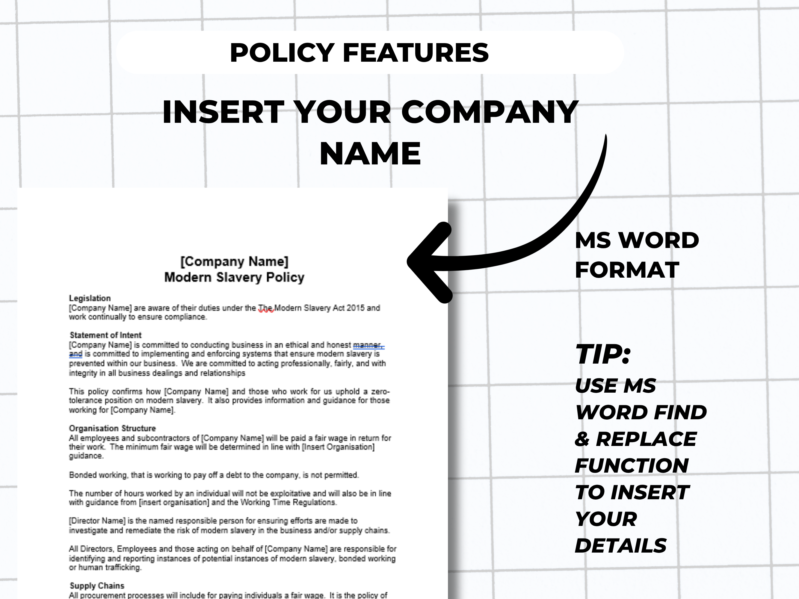 Modern Slavery Policy Template – UK Compliance Word Document
